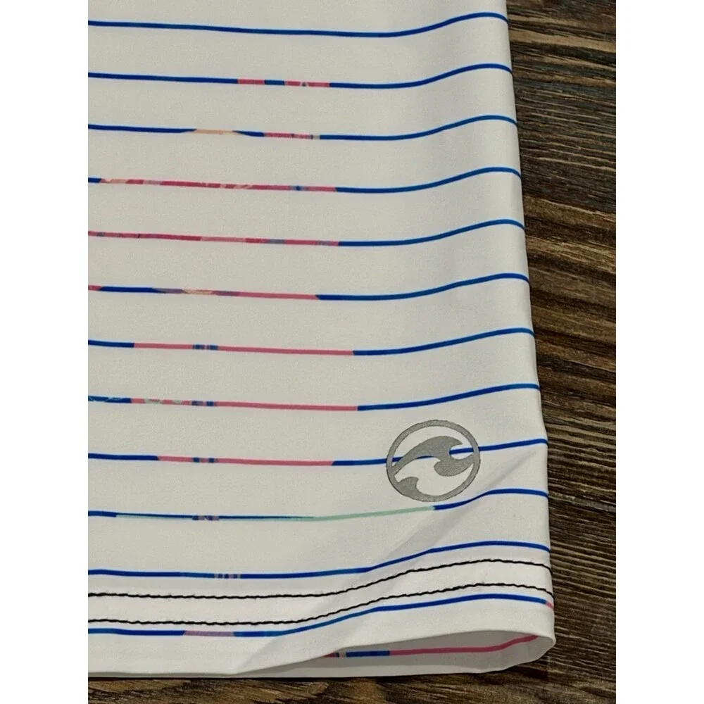 OCEAN CURRENT Stripe Flamingo Swim Board Shorts - Sz 36 Waist - Ret $40 - NWT